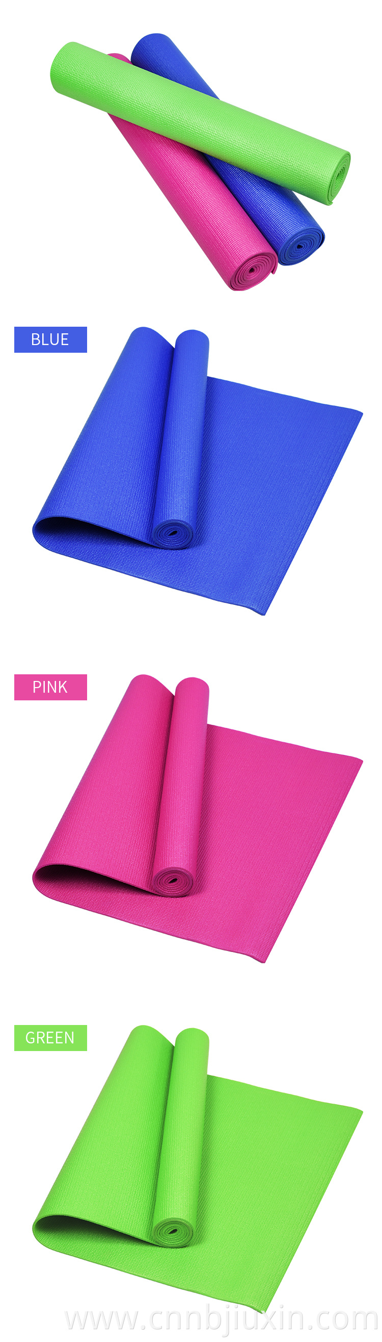 China factory printed pvc yoga mat non toxic yogamat with carrying strap